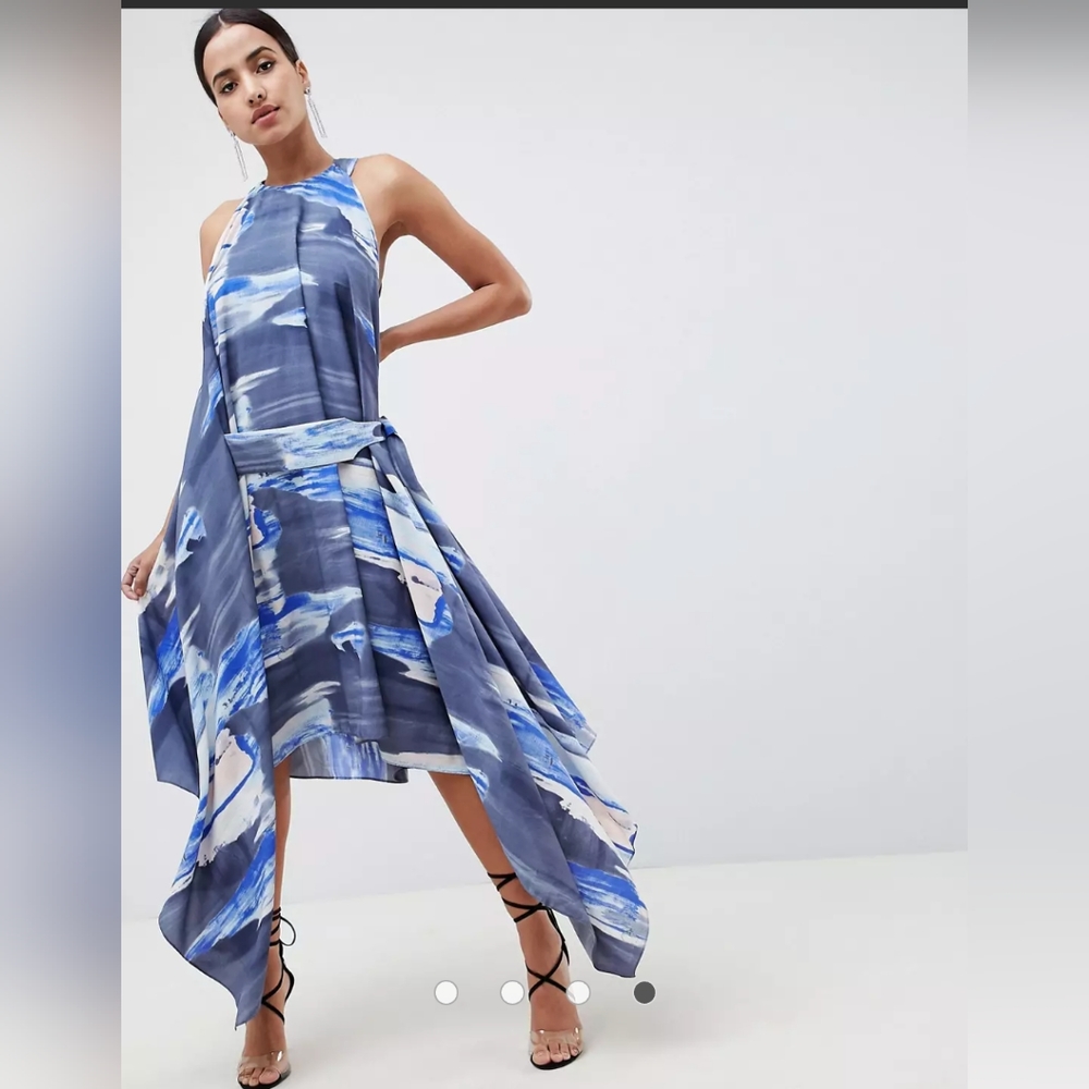 ASOS Abstract Print Midi Dress